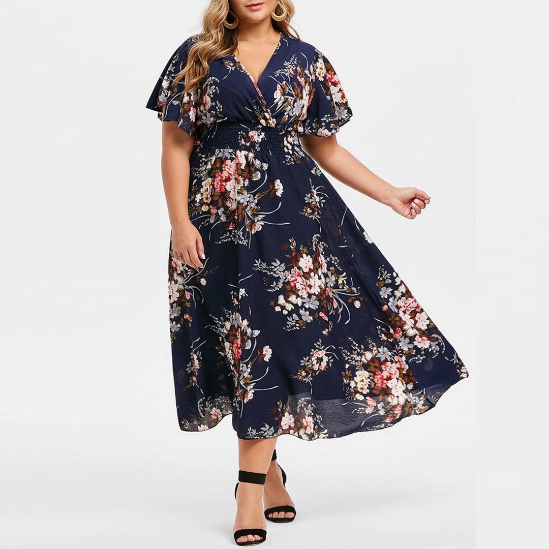 Damesjurk Klassieke Stijl Elegante Afdruk - StudioMarella