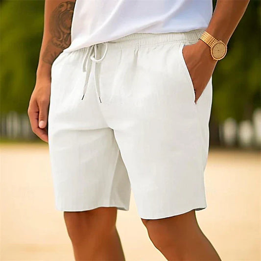 Heren Linnen Broek Zomer Short Casual Korte Broek - StudioMarella