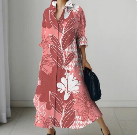 Zomerjurk voor Vrouw Luchtige Jurk met Bloemenprint