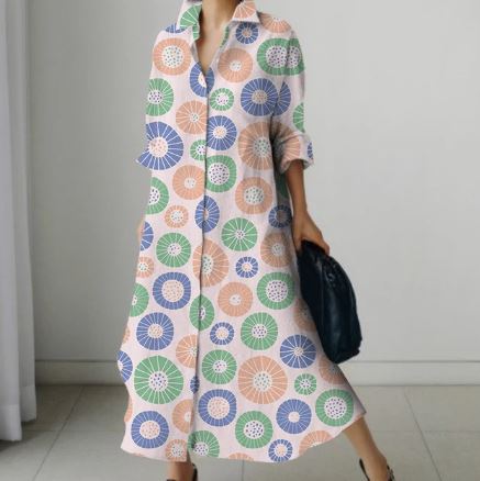 Dames Overhemdjurk Kort Mouw Elegante Stijl