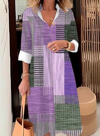 Vrouwelijke Overshirtjurk Elegante Stijl