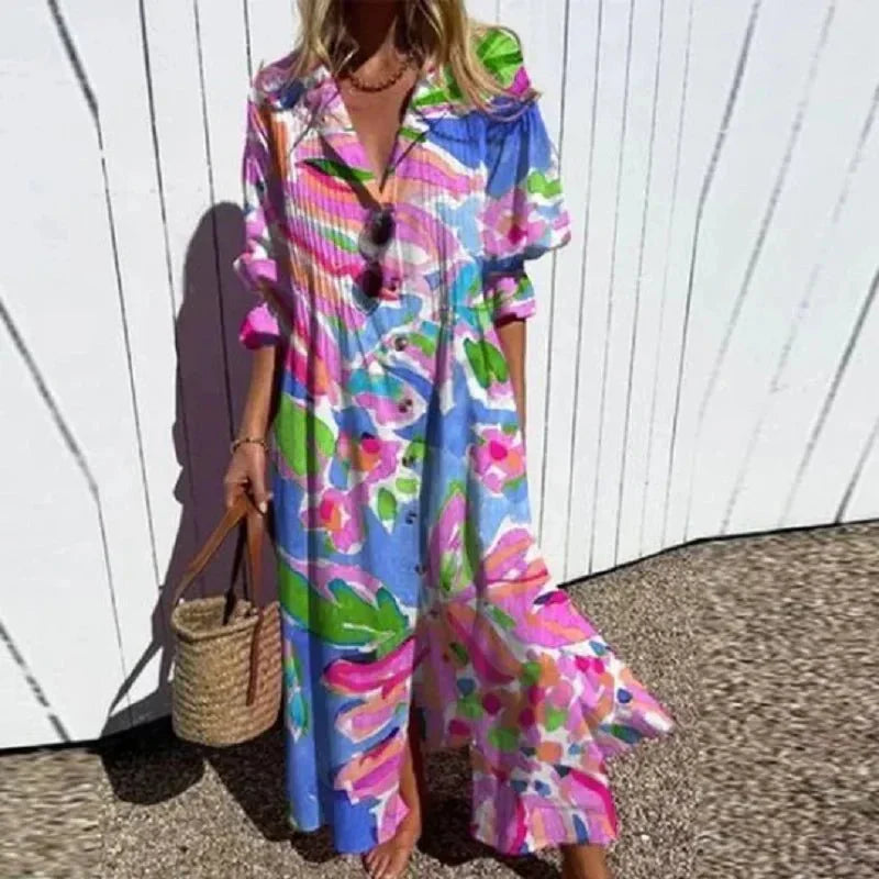 Dames Boho Jurk Losse Pasvorm