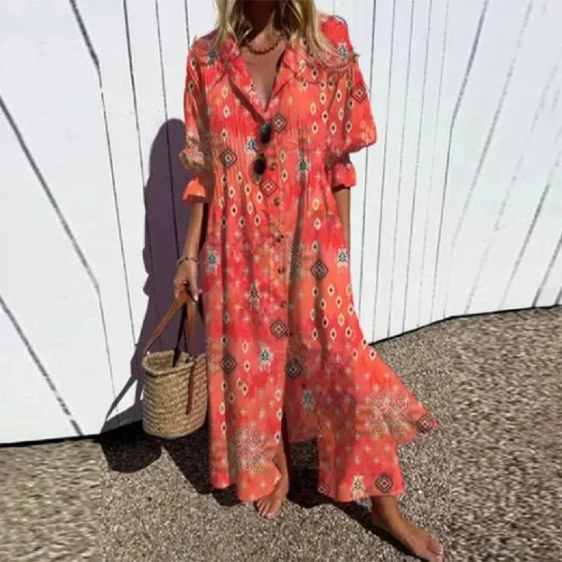 Dames Boho Jurk Losse Pasvorm