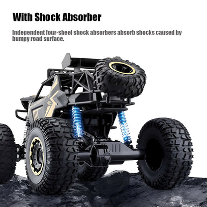 Bestuurbare Monstertruck Terreinwagen Metalen Chassis 4WD RC Auto Zwart Goud