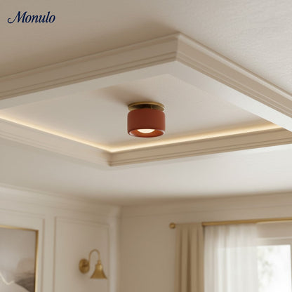 Porseleinen Plafondlamp met Strakke Montage – Moderne Lage Profiellamp Keramiek Opbouwverlichting