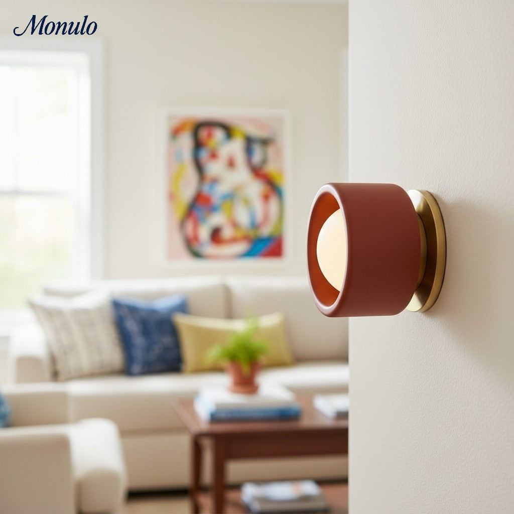 Keramische Ronde Wandlamp Wit Minimalistisch Flush Mount Verlichting voor Hal en Gang