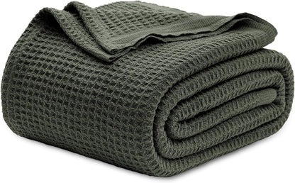 Lichtgewicht Katoenen Wafelplaid Tweepersoonsbed Zacht Ademend Deken Scandinavisch Design 90x90 cm Woonkamer