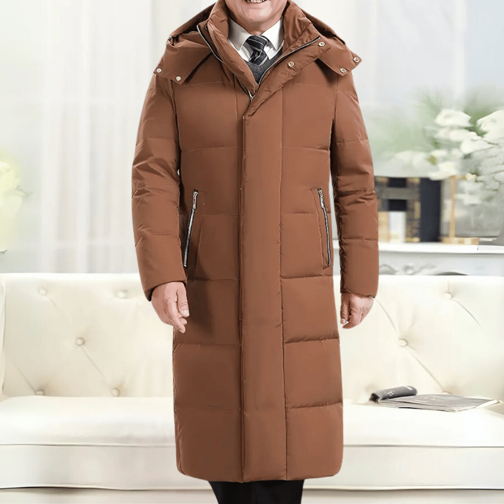 Elegante Leren Jacket met Kap