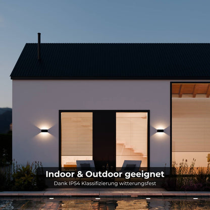 Moderne wandlamp met warm 2700k licht en ip54 bescherming voor binnen en buiten