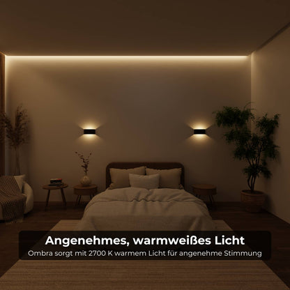 Moderne wandlamp met warm 2700k licht en ip54 bescherming voor binnen en buiten