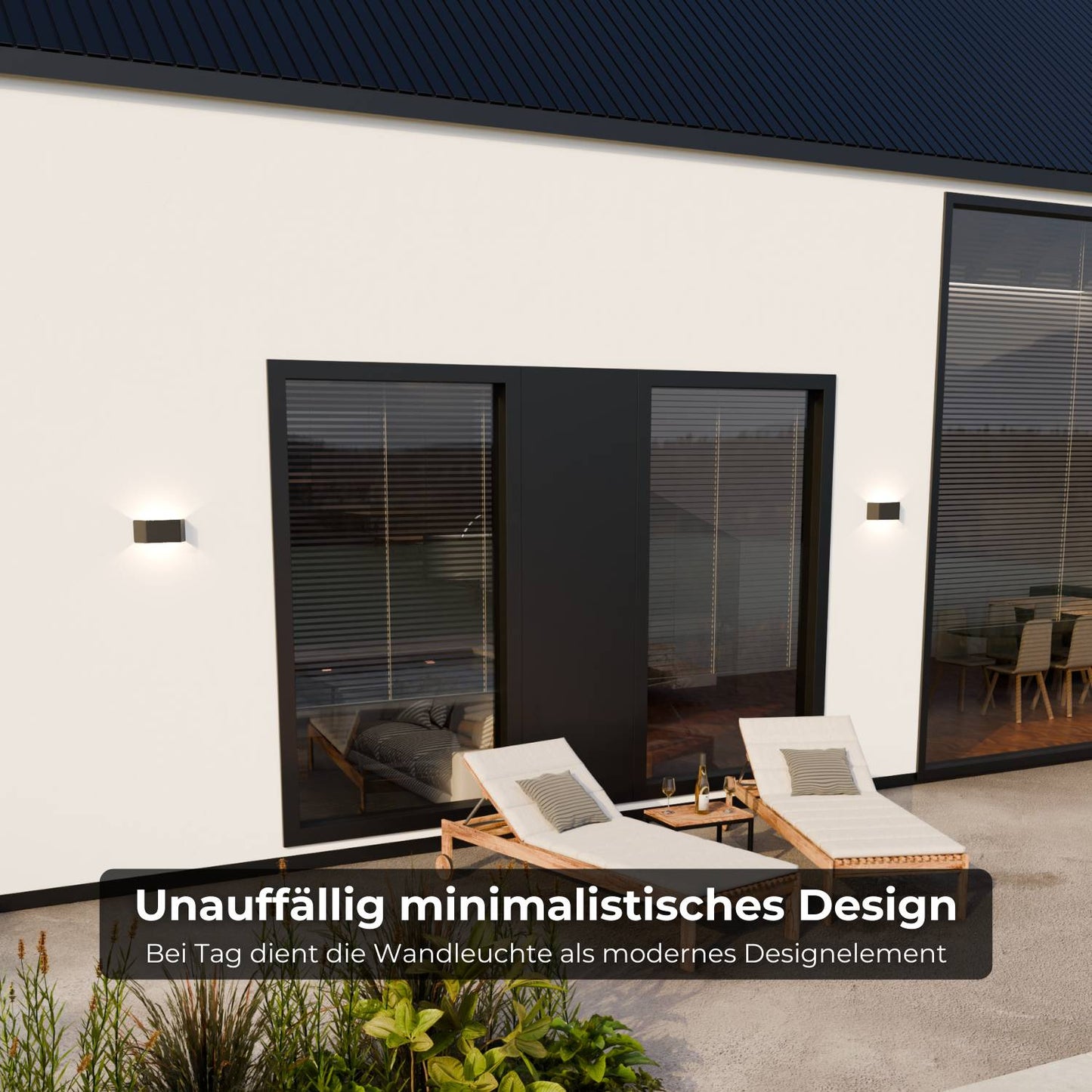 Moderne wandlamp met warm 2700k licht en ip54 bescherming voor binnen en buiten