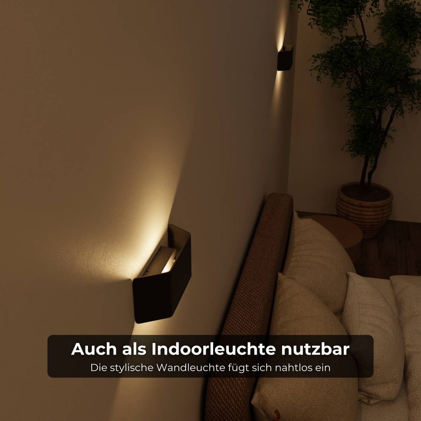 Moderne wandlamp met warm 2700k licht en ip54 bescherming voor binnen en buiten