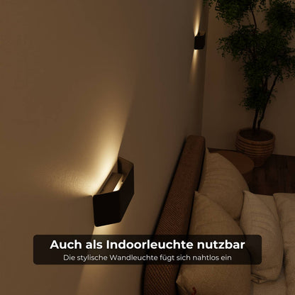 Moderne wandlamp met warm 2700k licht en ip54 bescherming voor binnen en buiten