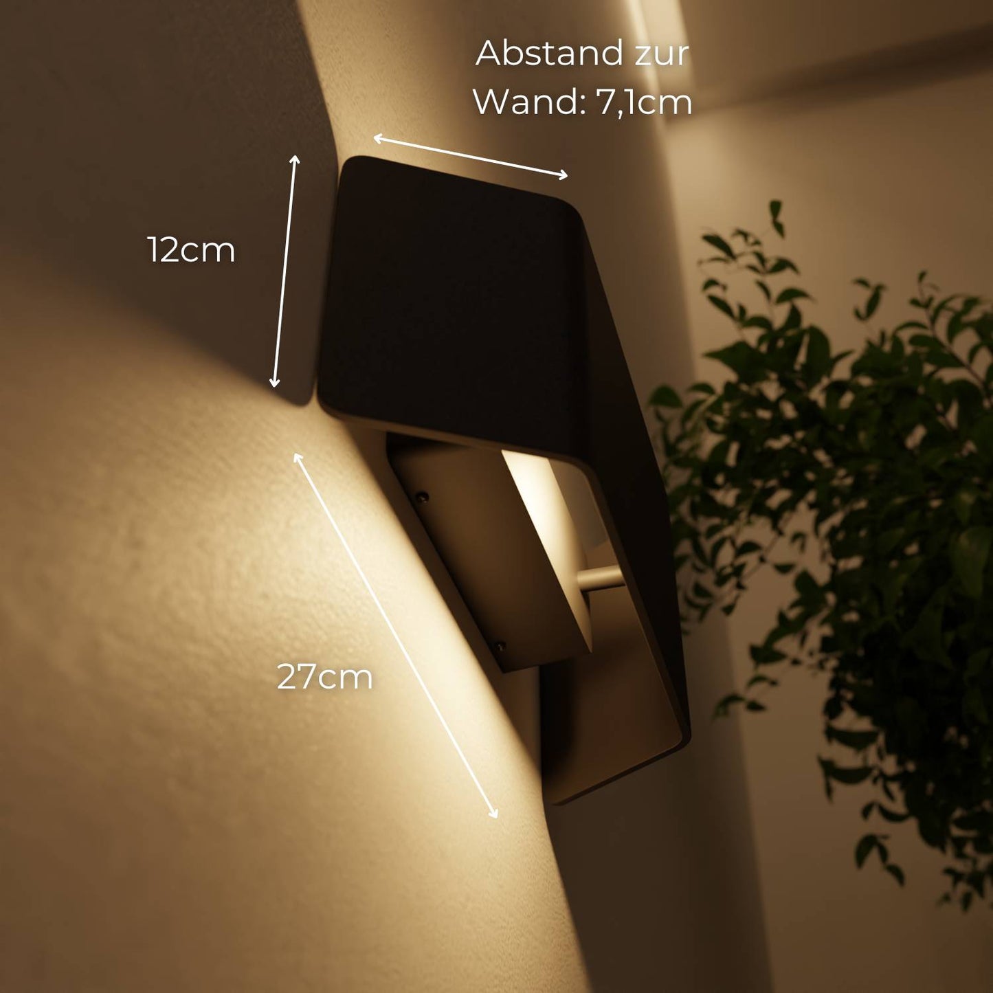 Moderne wandlamp met warm 2700k licht en ip54 bescherming voor binnen en buiten