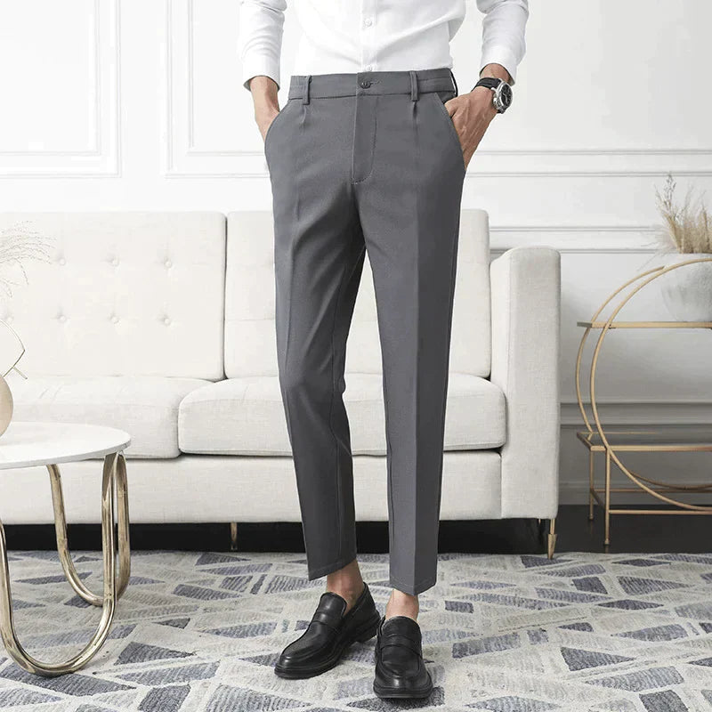 Oneal | Stretch pantalon in de kleur Beige voor heren in Formal stijl geschikt voor alle seizoenen.