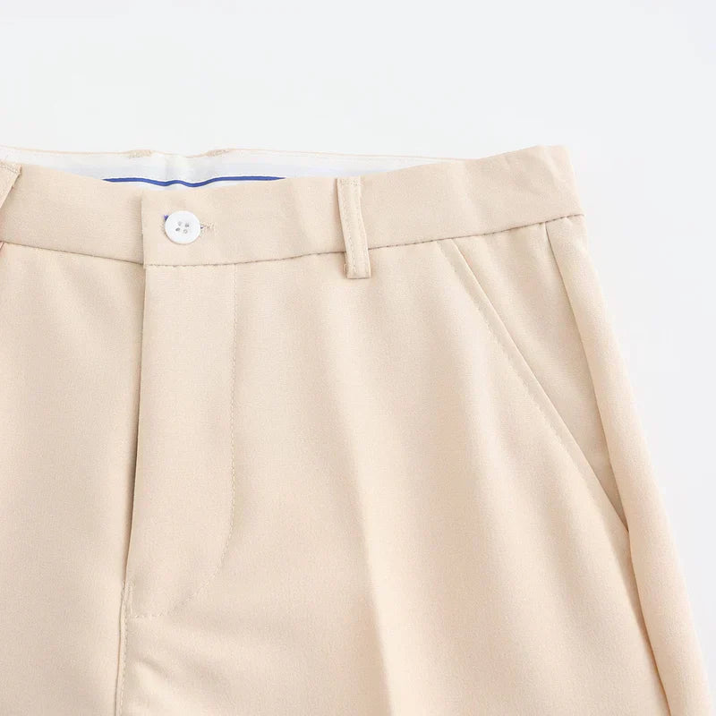 Oneal | Stretch pantalon in de kleur Beige voor heren in Formal stijl geschikt voor alle seizoenen.