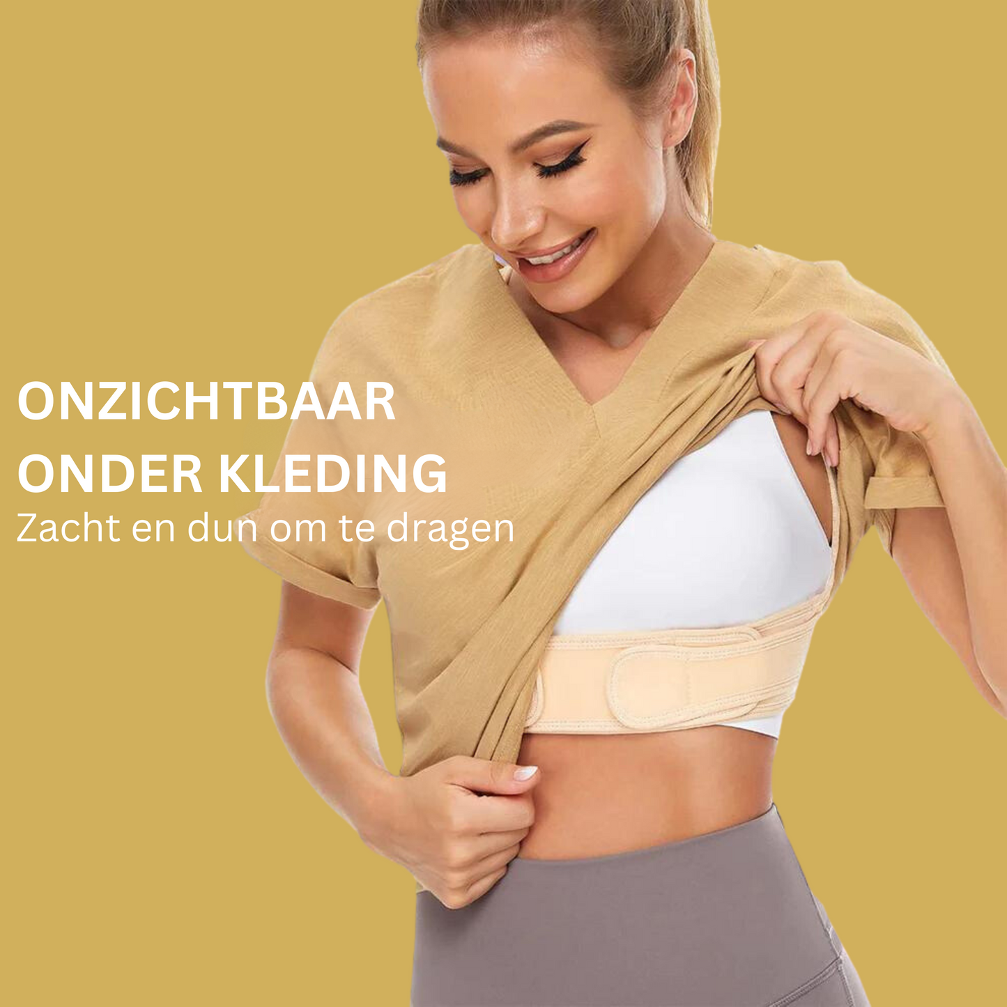 Corrigerend Rugsteun Vest – Onzichtbaar Ondergoed voor Rechte Houding en Verlichte Nek-, Schouder- en Rugpijn | Ademend Comfort voor Dagelijks Gebruik