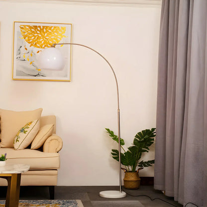 Moderne Boog Vloerlamp met Acryl Koepelkap en Metalen Frame 220 cm Hoog voor Woonkamer en Leeshoek