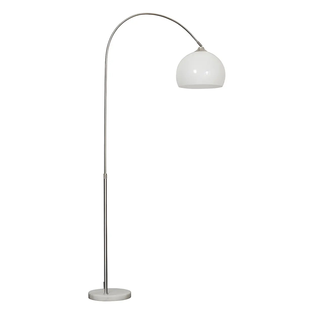 Moderne Boog Vloerlamp met Acryl Koepelkap en Metalen Frame 220 cm Hoog voor Woonkamer en Leeshoek