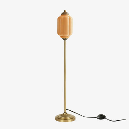 Decoratieve Glazen Pompoen Vloerlamp Retro Organische Stijl Woonkamer Staande Lamp