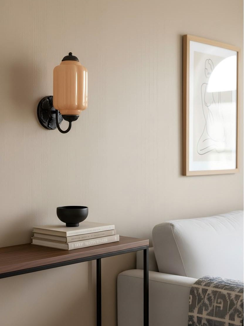 Melkglazen Wandlamp Eloise voor Hal en Slaapkamer | Vintage Wandverlichting met Melkwit Glas