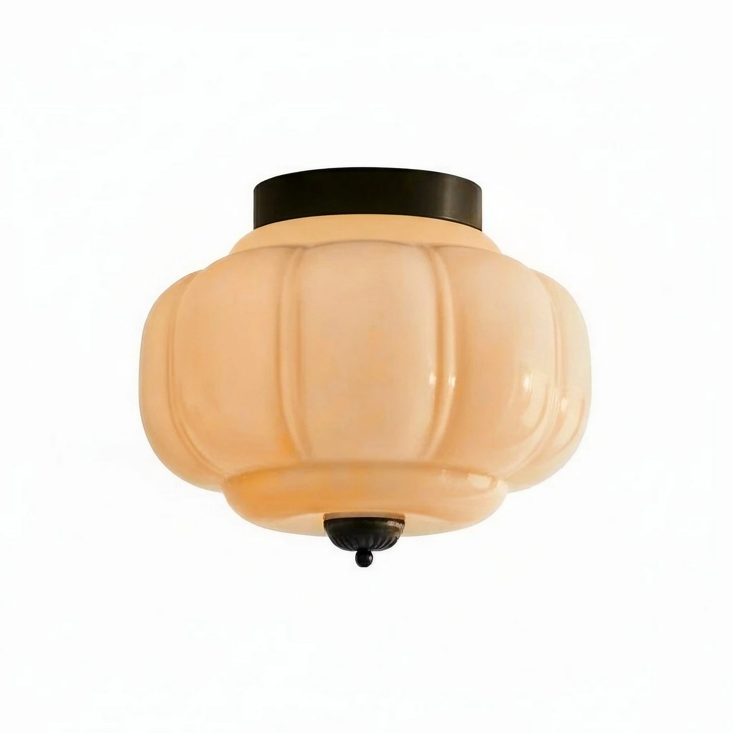 Retro Plafondlamp met Melkglazen Kap – Verfijnde Semi-Flush Mount Verlichting voor Moderne Interieurs