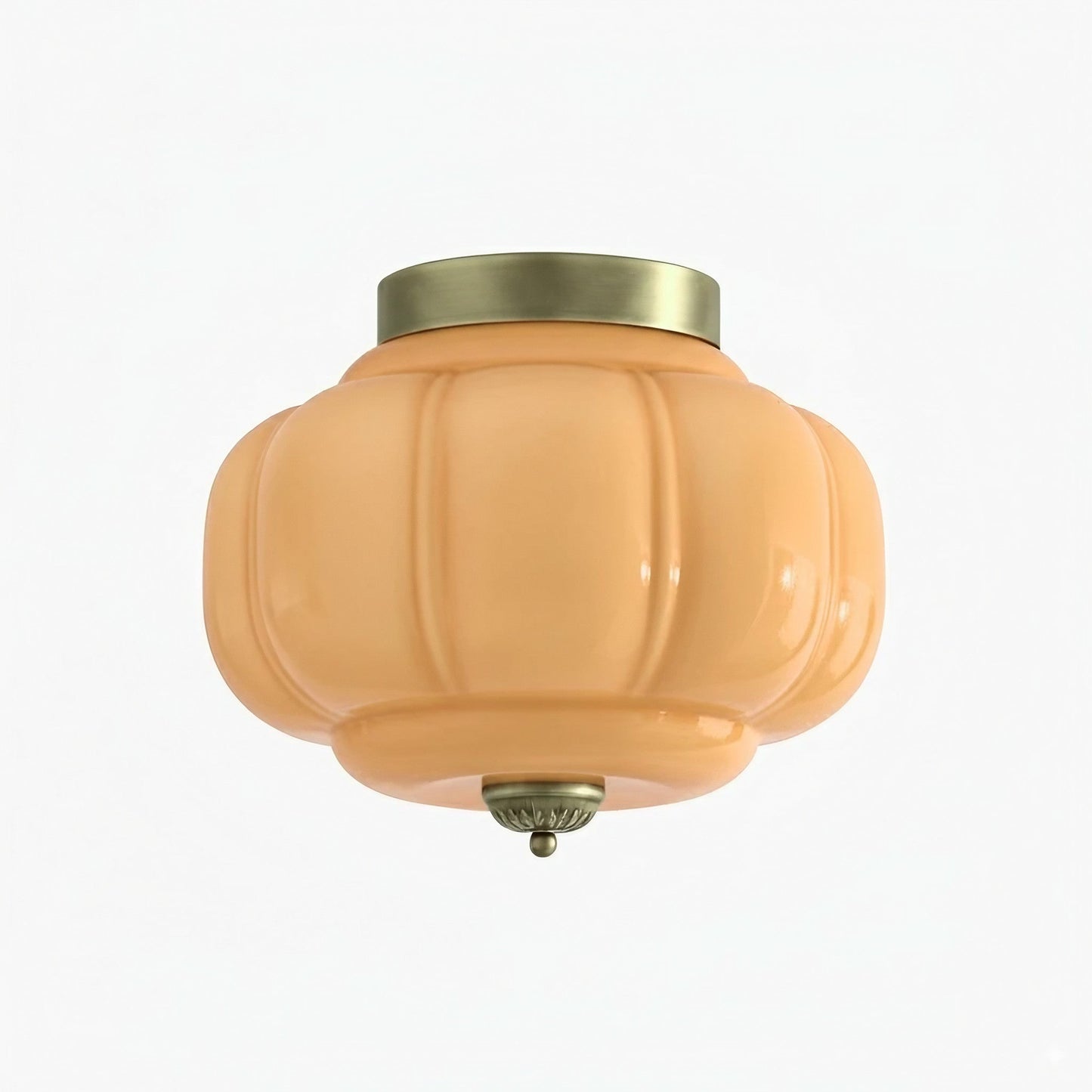 Retro Plafondlamp met Melkglazen Kap – Verfijnde Semi-Flush Mount Verlichting voor Moderne Interieurs