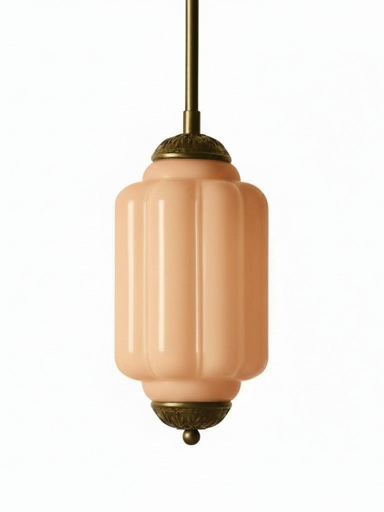 Vintage Glazen Hanglamp met Nostalgische Uitstraling – Verfijnde Verlichting voor Eetkamer en Keuken