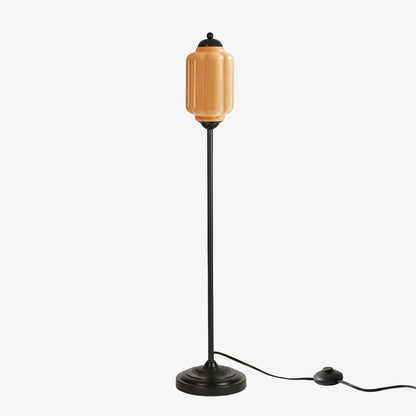 Decoratieve Glazen Pompoen Vloerlamp Retro Organische Stijl Woonkamer Staande Lamp