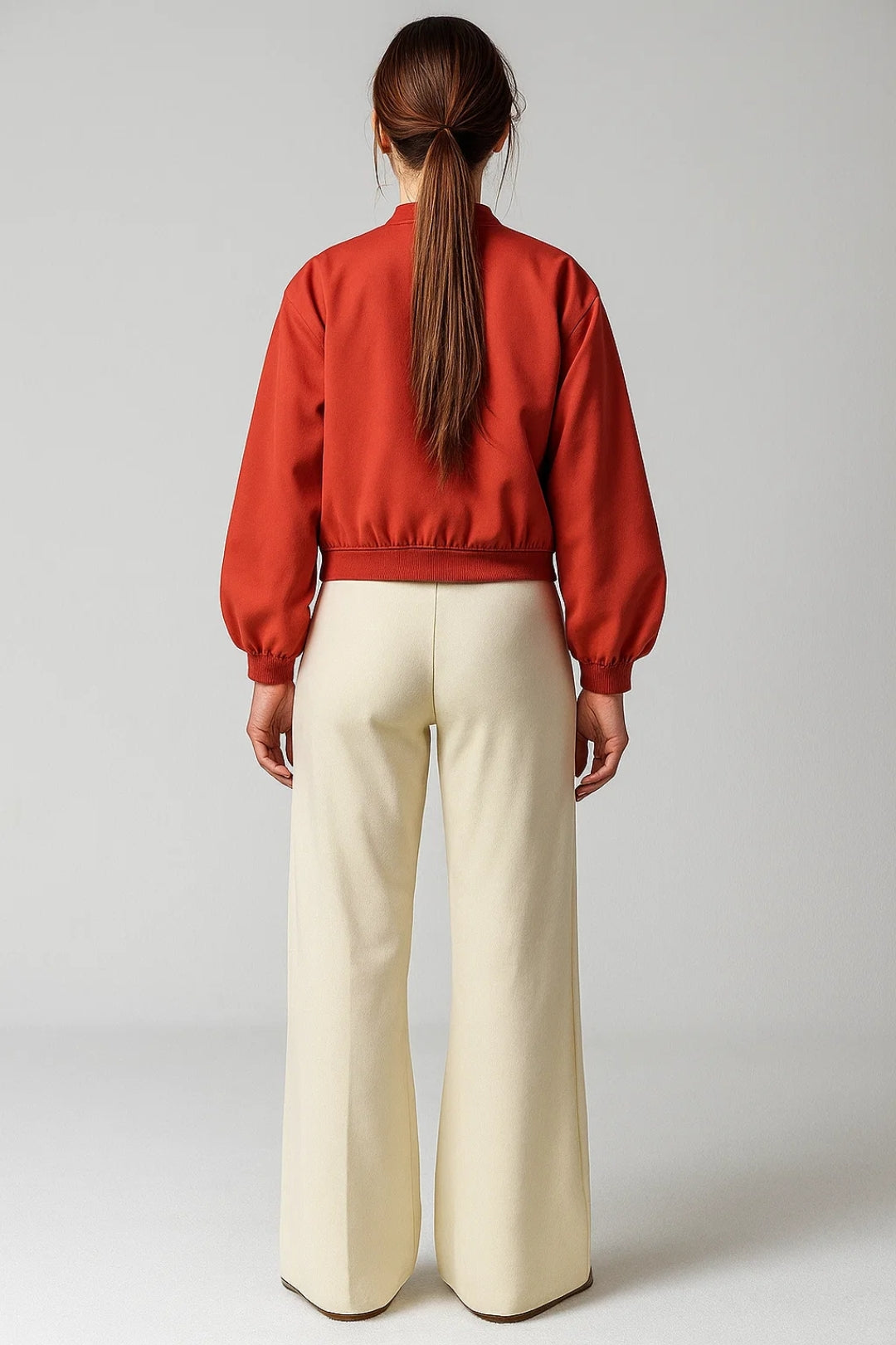 Damesjas Sportief Cropped Met Rits Voor Lente