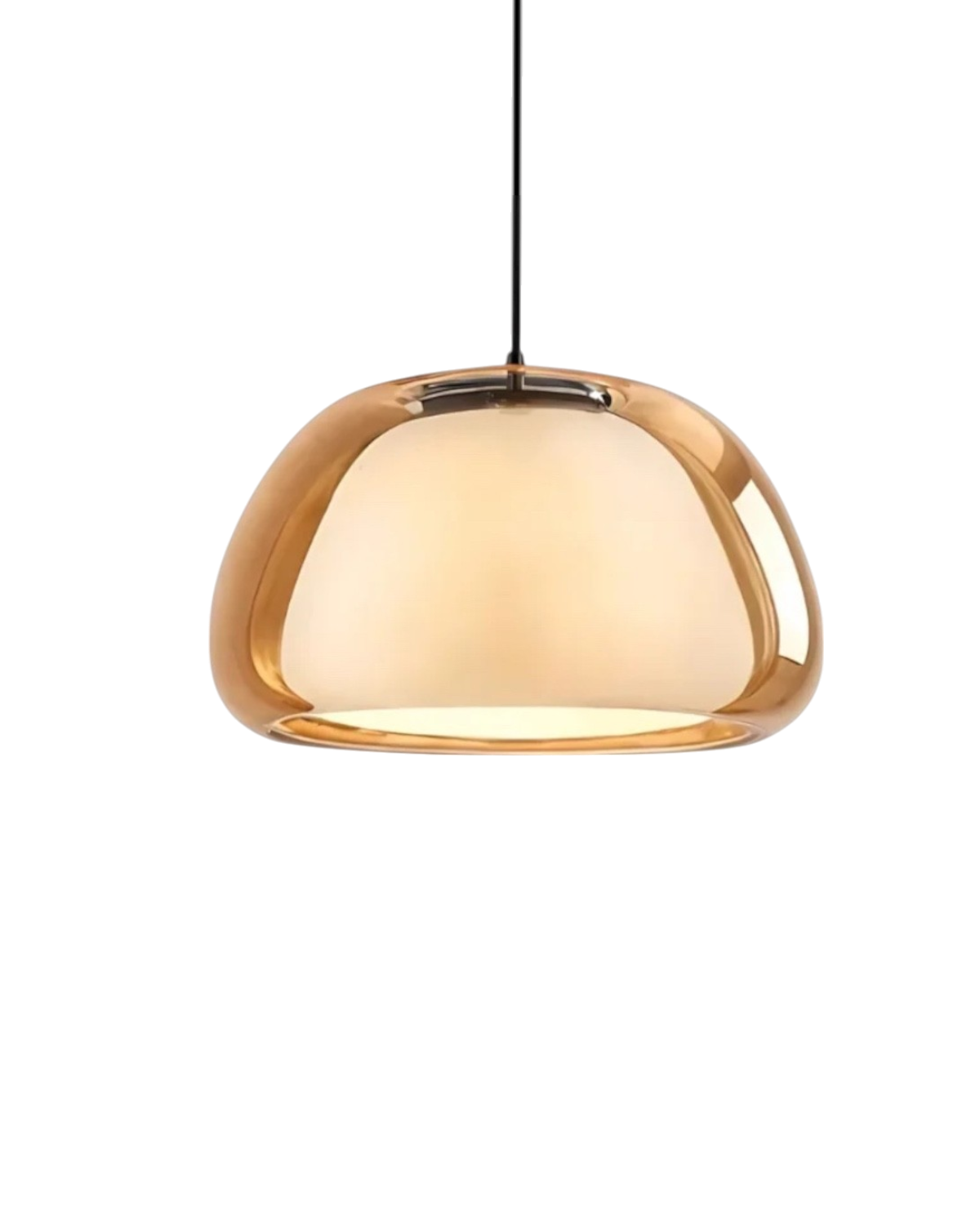 Luxe Glazen Hanglamp Met Mat En Transparant Glas In Minimalistisch Japandi Design