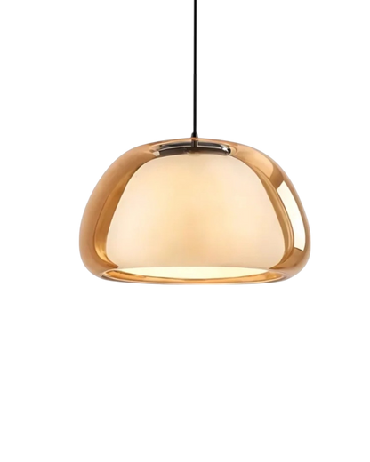 Luxe Glazen Hanglamp Met Mat En Transparant Glas In Minimalistisch Japandi Design