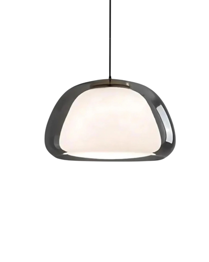 Luxe Glazen Hanglamp Met Mat En Transparant Glas In Minimalistisch Japandi Design