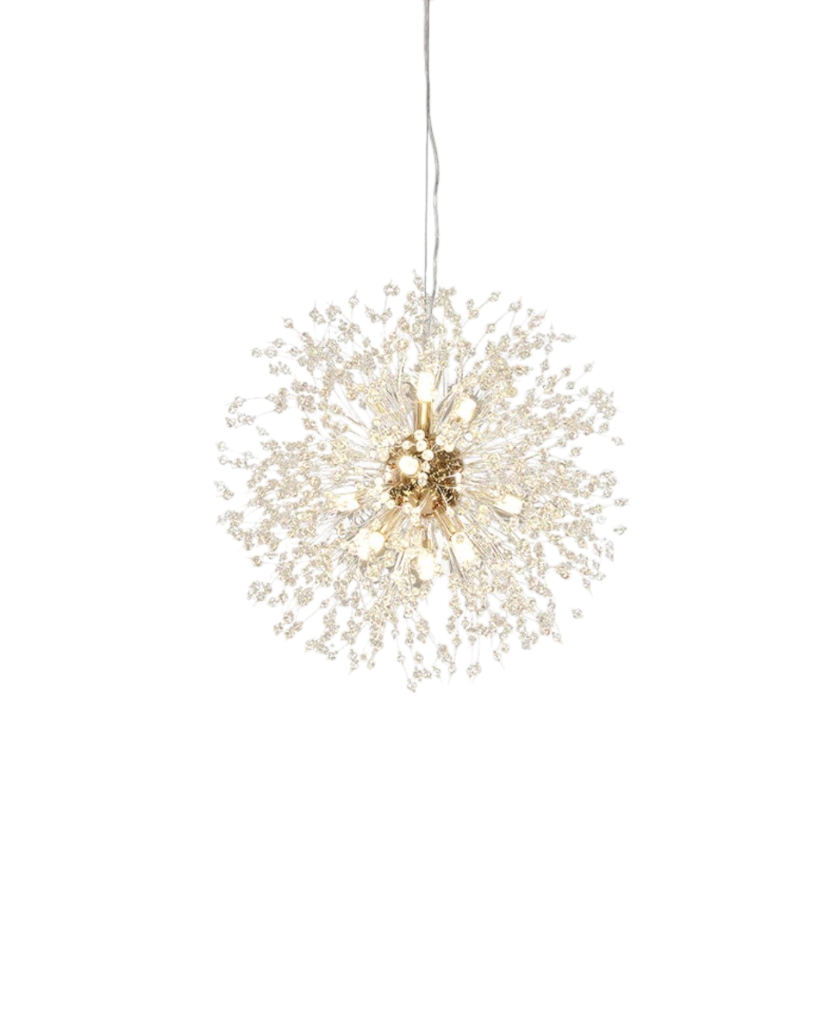 Stervormige Kroonluchter met Metalen Takken Goud Zilver voor Woonkamer Eetkamer Modern Interieur Hanglamp Plafondverlichting 40-60cm