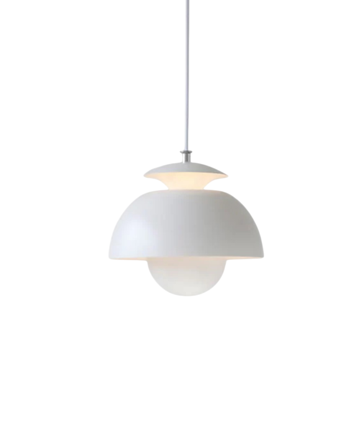 Minimalistische Hanglamp Wit Rond Design Scandinavisch Interieur Eetkamer Slaapkamer Woonkamer Sfeerverlichting