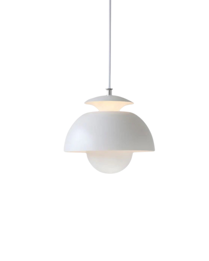 Minimalistische Hanglamp Wit Rond Design Scandinavisch Interieur Eetkamer Slaapkamer Woonkamer Sfeerverlichting
