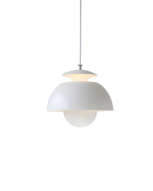 Minimalistische Hanglamp Wit Rond Design Scandinavisch Interieur Eetkamer Slaapkamer Woonkamer Sfeerverlichting