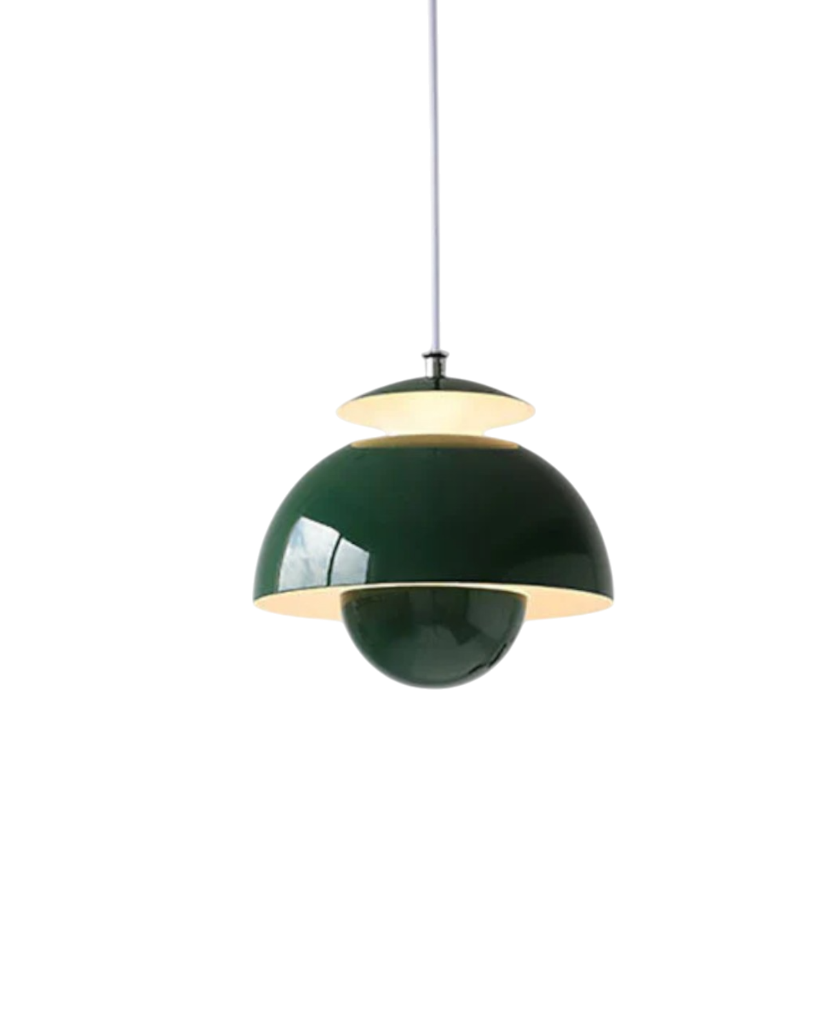 Minimalistische Hanglamp Wit Rond Design Scandinavisch Interieur Eetkamer Slaapkamer Woonkamer Sfeerverlichting
