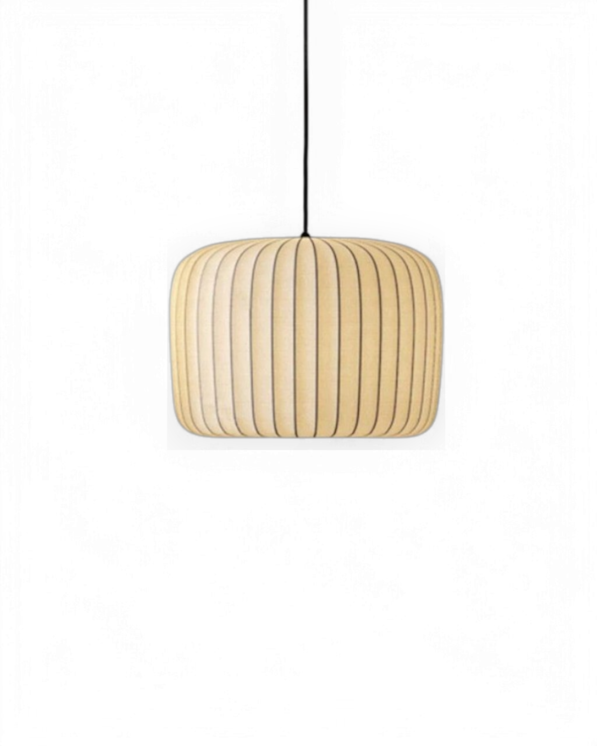 Moderne hanglamp met stoffen lampenkap – minimalistische design plafondlamp in stretchstof voor eetkamer en woonkamer
