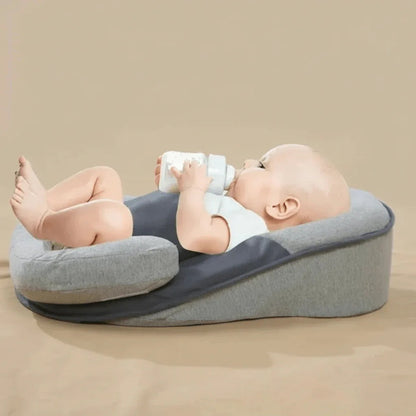Wigkussen Baby Anti-Reflux 15° Inclinatie Ademend Katoen Afneembare Hoes 58x36cm Grijs Veilig Slapen