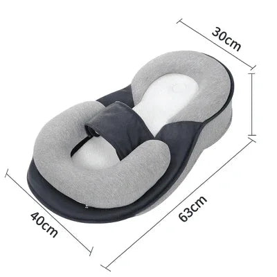 Wigkussen Baby Anti-Reflux 15° Inclinatie Ademend Katoen Afneembare Hoes 58x36cm Grijs Veilig Slapen