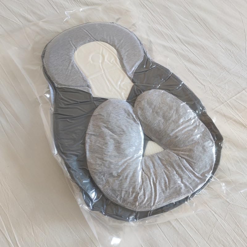 Wigkussen Baby Anti-Reflux 15° Inclinatie Ademend Katoen Afneembare Hoes 58x36cm Grijs Veilig Slapen