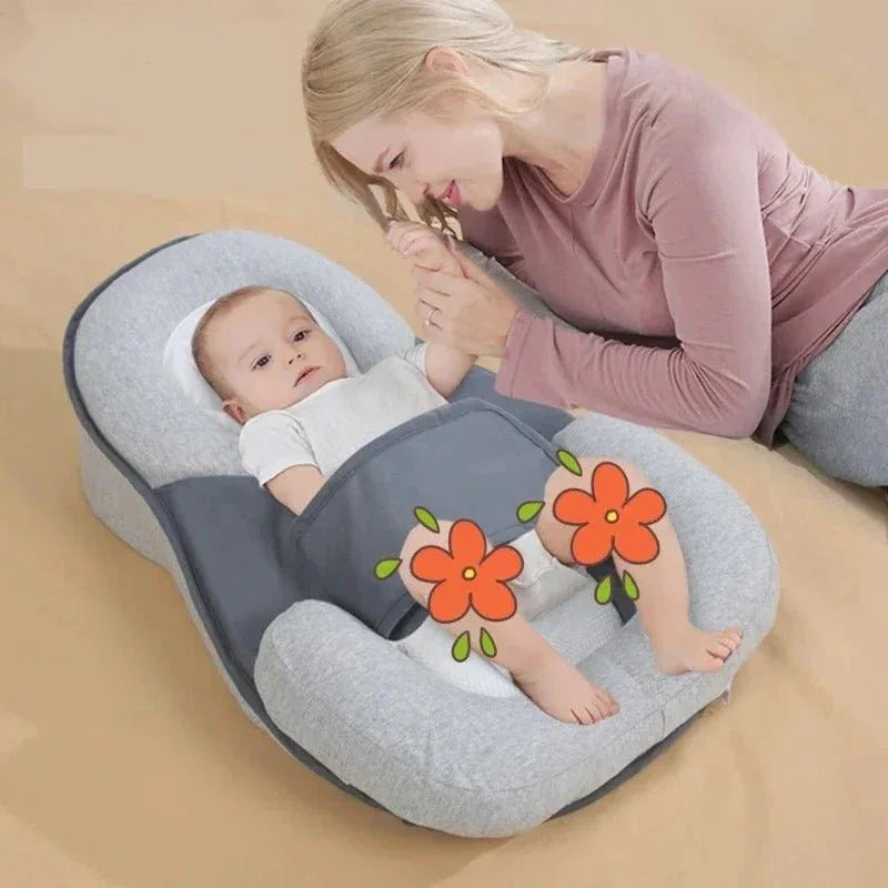 Wigkussen Baby Anti-Reflux 15° Inclinatie Ademend Katoen Afneembare Hoes 58x36cm Grijs Veilig Slapen