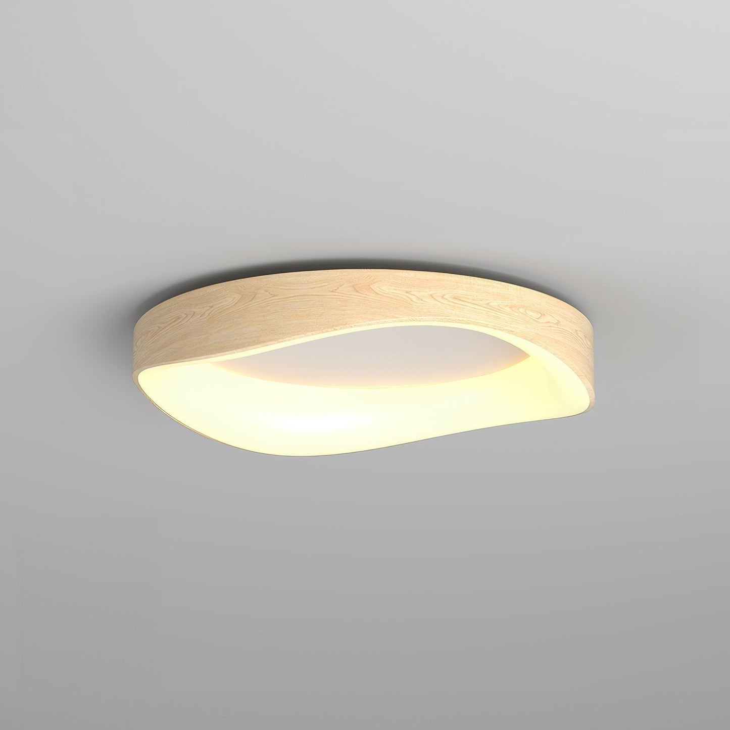 Plafondlamp LED Houtlook Scandinavisch Acryl IJzer Woonkamer Slaapkamer 40 50 60cm