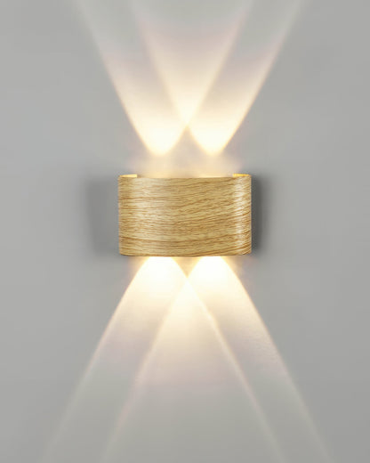Wandlamp LED houtlook 10W warm wit 3000K binnen buiten IP65 wandverlichting modern design