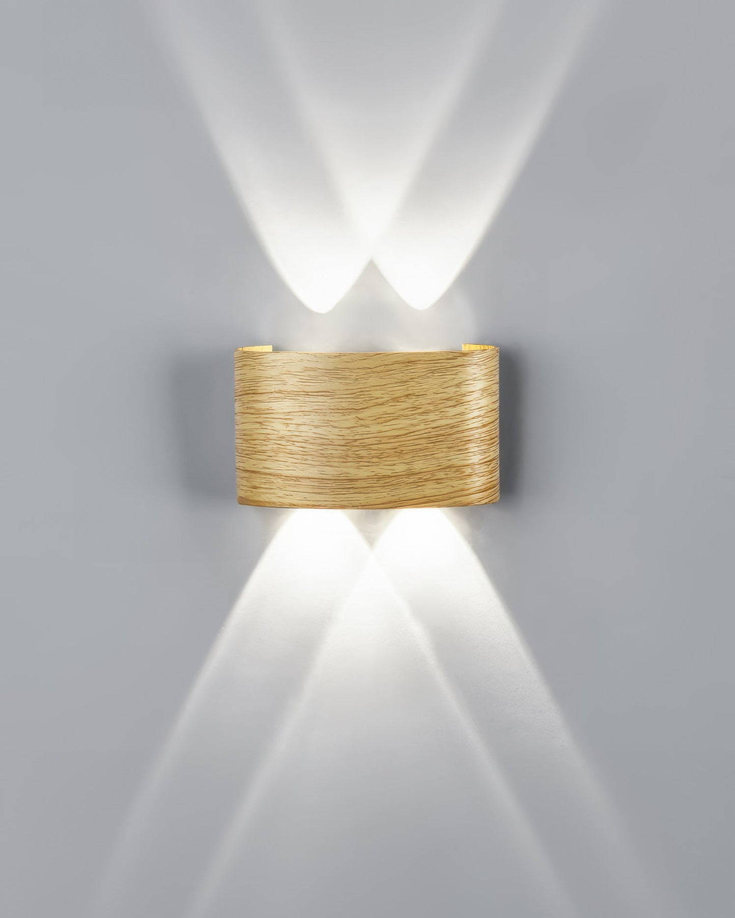 Wandlamp LED houtlook 10W warm wit 3000K binnen buiten IP65 wandverlichting modern design
