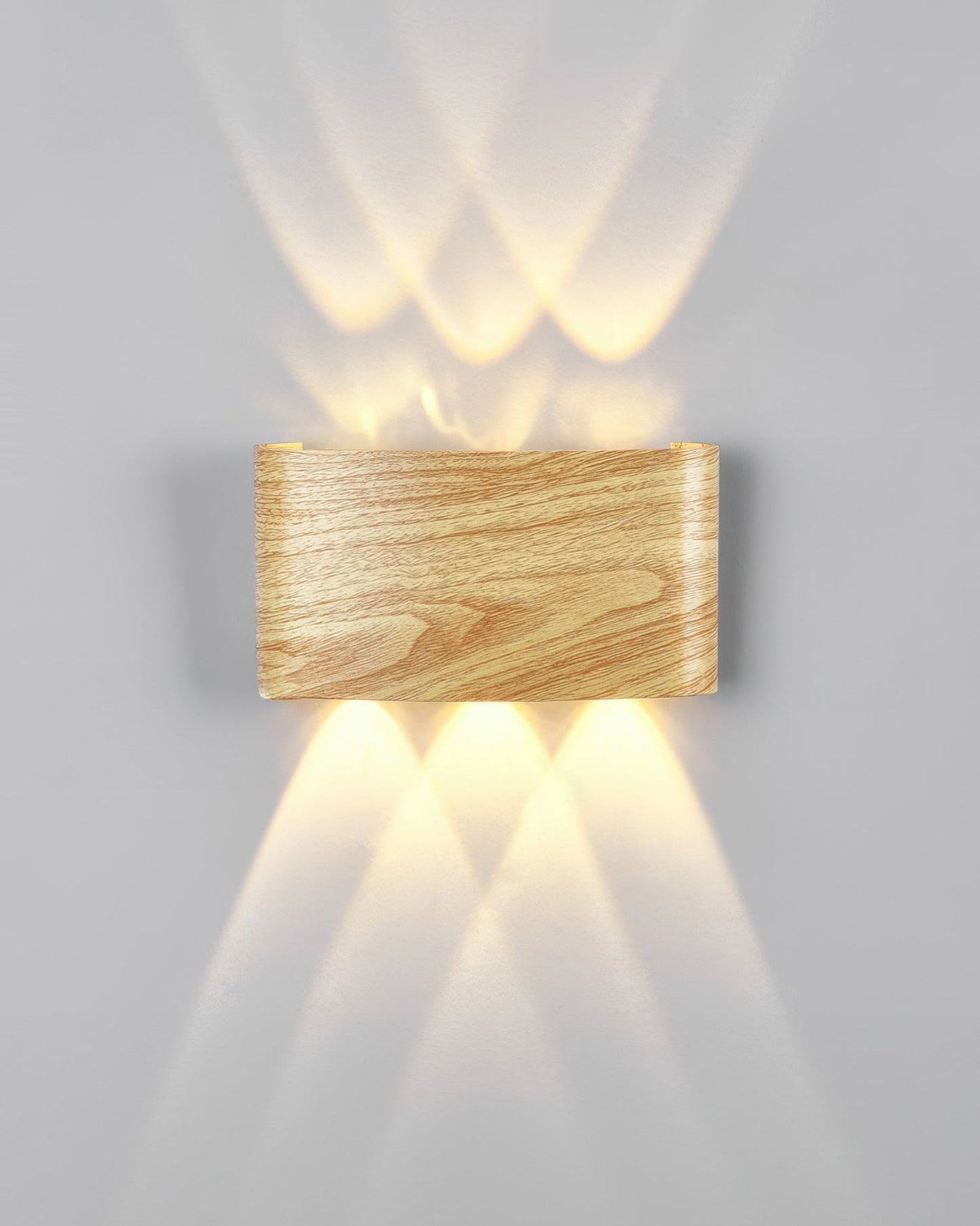 Wandlamp LED houtlook 10W warm wit 3000K binnen buiten IP65 wandverlichting modern design