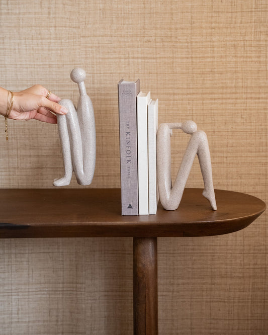 Boekensteun Beeld Set Polyhars Modern Design 27cm Decoratief