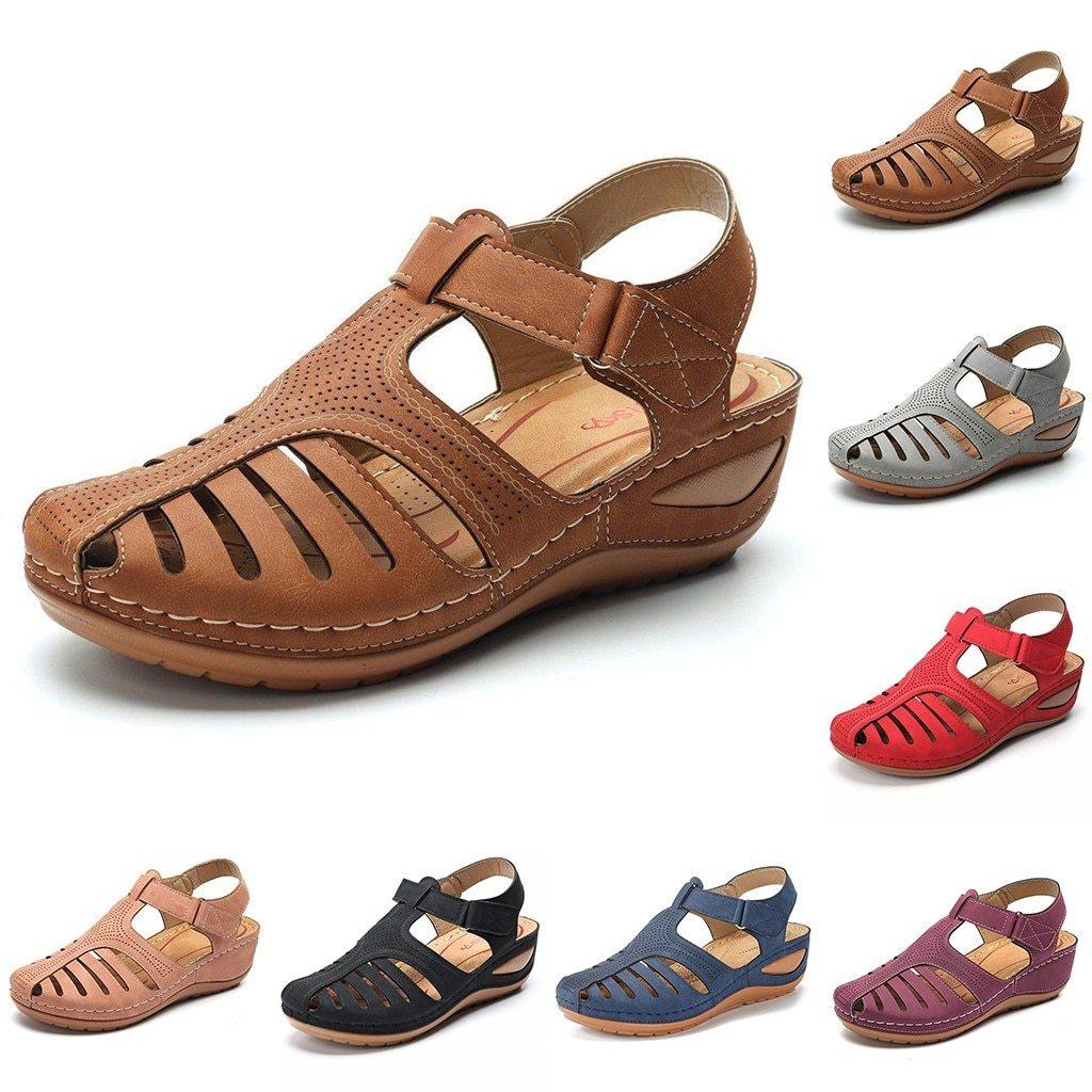 Orthopedische Sandalen Lage Hak Comfortabel Dames - StudioMarella