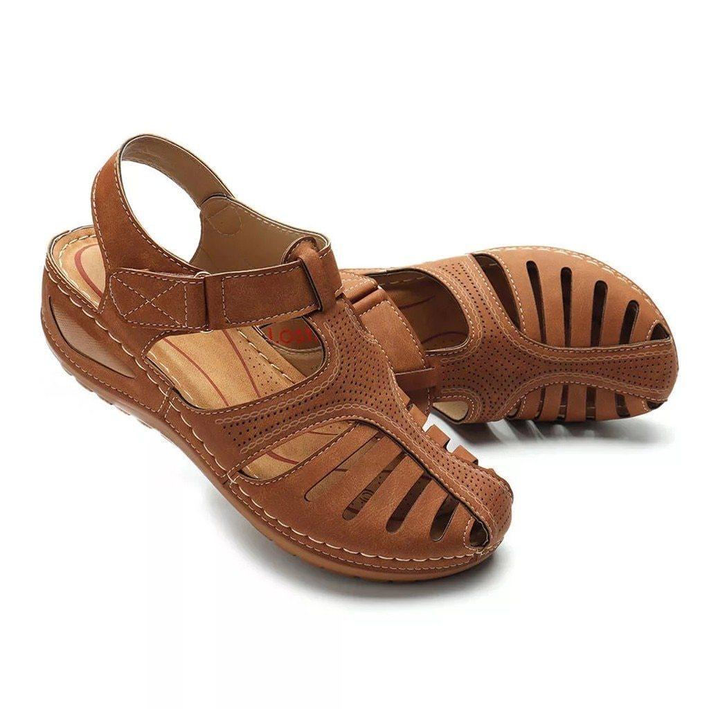 Orthopedische Sandalen Lage Hak Comfortabel Dames
